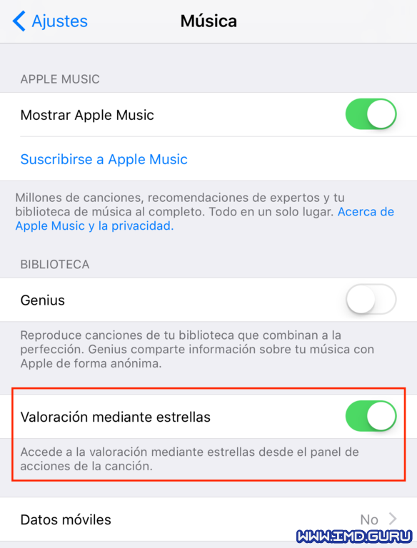 Preferencias iTunes iOS