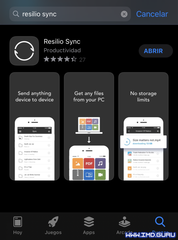 Resilio Sync en App Store