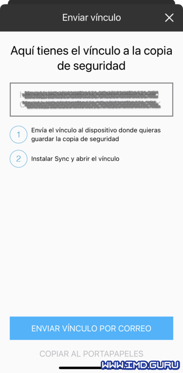 Resilio Sync enlace a copiar