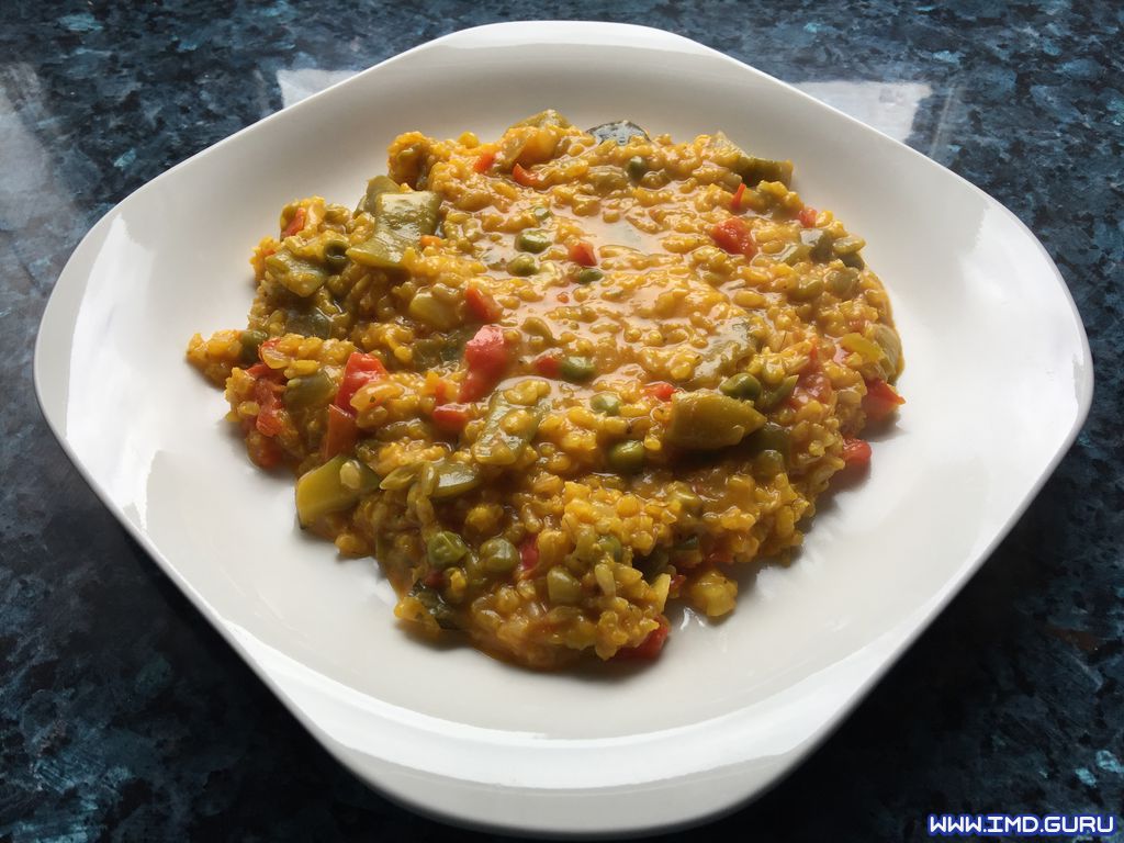 Arroz integral con verdura