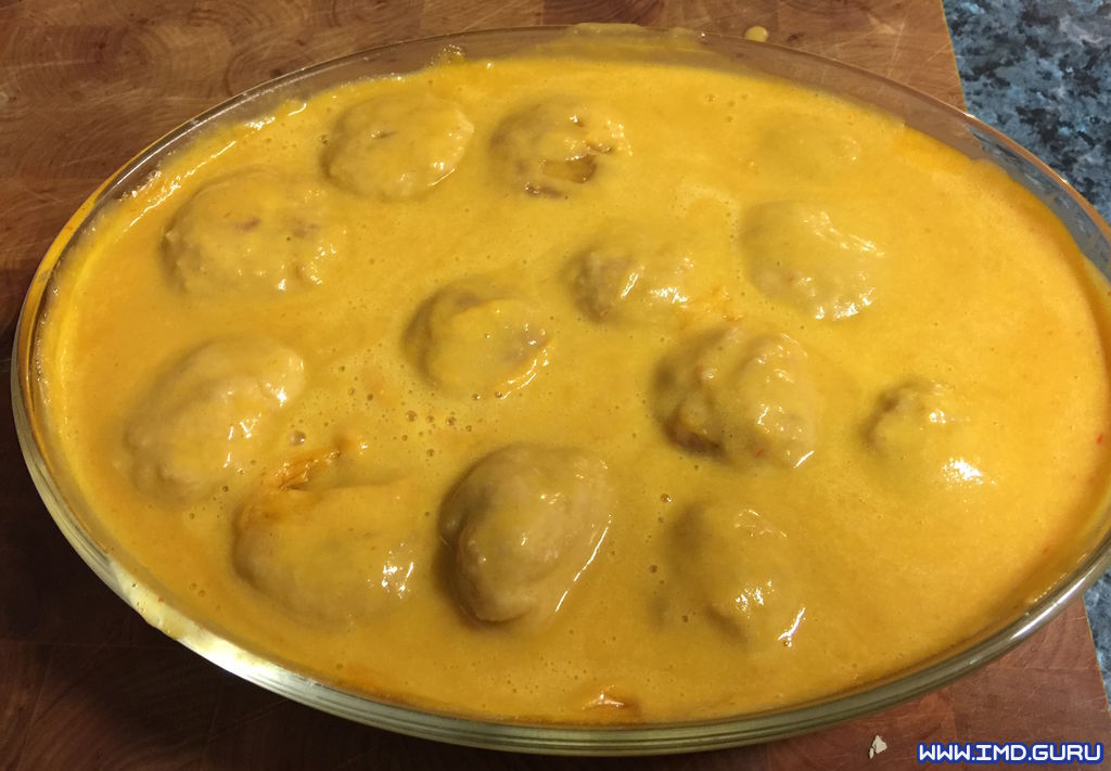 Albóndigas de ternera en salsa de verduras (horno)